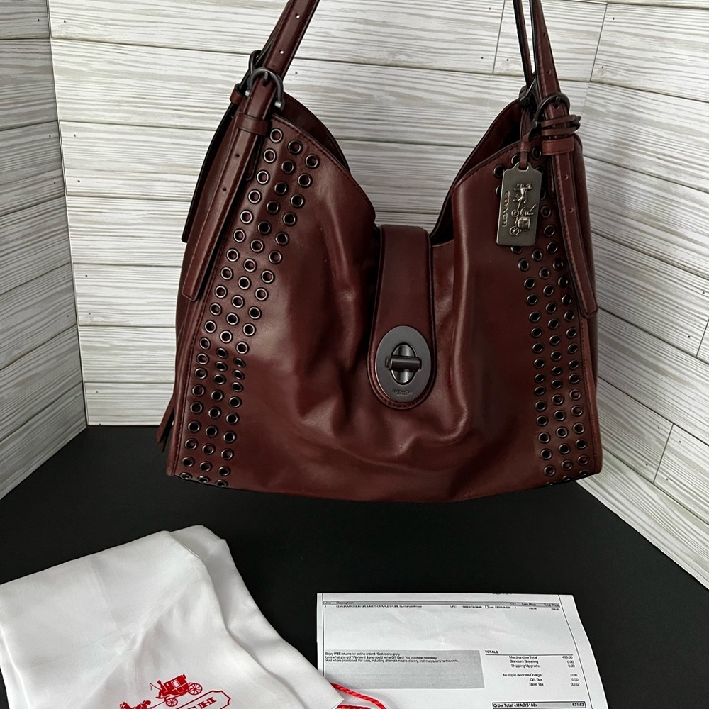 Coach Madison Grommets Carlyle Shoulder Bag